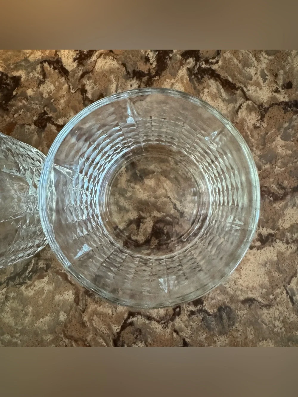 Ikea FRASERA Glasses Whiskey Cocktail Rocks Old Fashioned Diamond Clear Set of 2